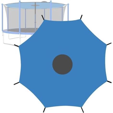 Housse de Protection Supérieure Trampoline 305 cm pour à 6/8 Poteaux, D'ombrage Imperméable et Anti-UV, Tente De Légère - 10FT 8 Poles (1/5)