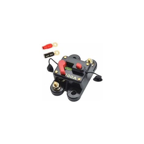 12V-24V 100A DC Interrupteur à fusible automatique Disjoncteur Fusible de réinitialisation Auto Marine Bateau Vélo Stéréo Audio (100A)