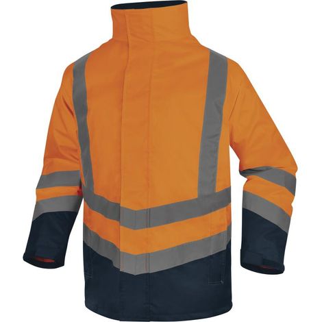 PARKA 5 EN 1 DELTA PLUS HAUTE VISIBILITÉ POLYESTER OXFORD ENDUIT PU ORANGE FLUO - OPTI3OM 60/62 (3XL) (1/4)
