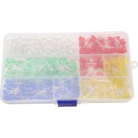 500 Diodes LED 5mm Multicolores - Pour Projets Électroniques, Décoration et Bricolage (1/5)