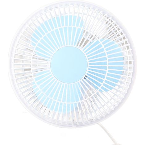 Ventilador de mesa pequeño de 3 aspas con clip de sujeción para oficina en casa, dormitorio, estudio o habitación de estudiante compacto, silencioso, flujo de aire suave plástico peso: 1110 g (1/5)