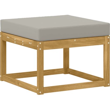 Maison Exclusive - Outdoor Hocker Massivholz Akazie Weiß