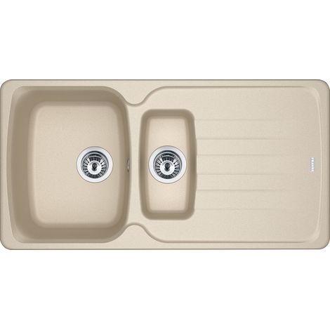 Franke AZG 651. Tipo di lavello: Lavello montato su piano, Forma del lavandino: Rettangolare, Colore del prodotto: Beige. Larghezza: 970 mm, Profondità: 500 mm, Altezza: 210 mm - 114.0490.274 (1/2)