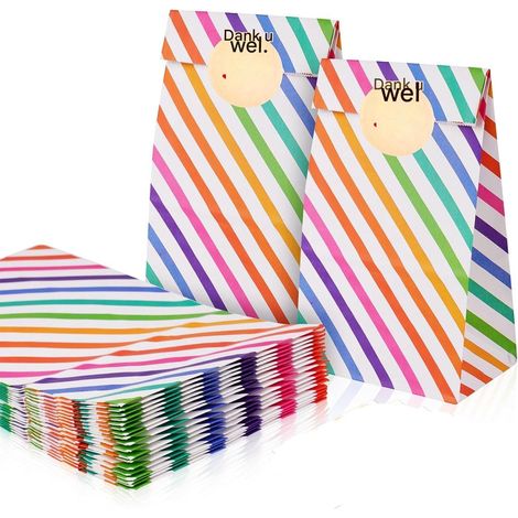 Sac Cadeau - Kraft Paper - Réutilisable - Pour Fêtes Mariages Anniversaires - 25 Pièces