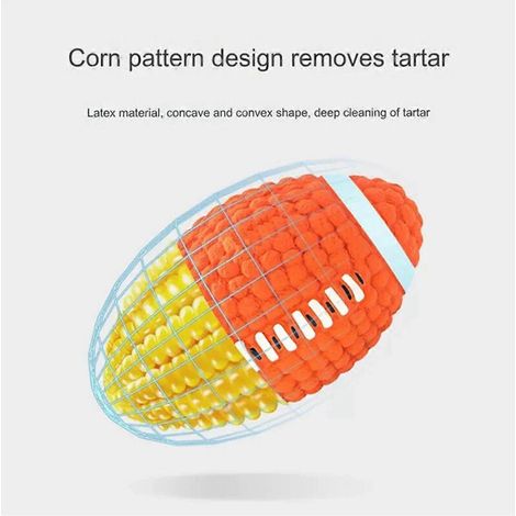 Des jouets amusants pour chiens en forme de balles de tennis ou de ballons de football, parfaits pour nettoyer les dents de votre chien. (1/5)
