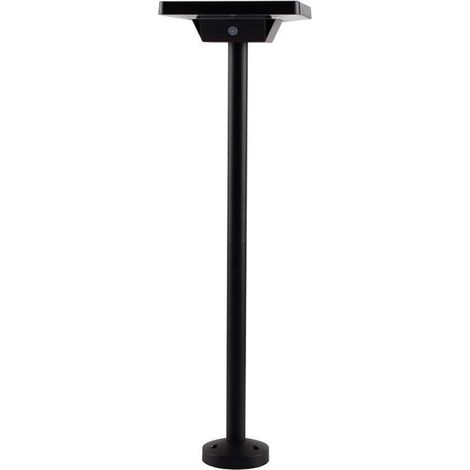 Lámpara solar LED de pie para jardín V-TAC, 2 W, sensor crepuscular, 155 x 720 mm, color negro, 3 en 1, IP65
