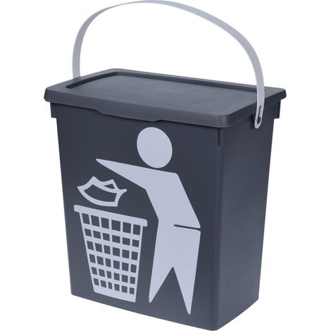 Cestino per rifiuti, contenitore grigio Bio 12 L (1/3)
