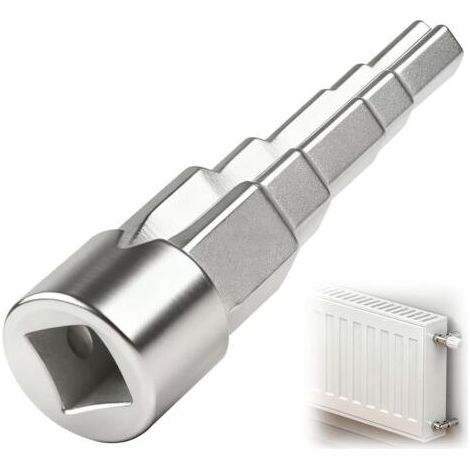 Clé de Montage Étagée Universelle pour Installations Sanitaires, Clé de Radiateur Étagée 5 Niveaux avec Douille Carrée 1/2\", Cliquet Radiateur Multiusage pour Radiateurs et Chauffage (1/4)