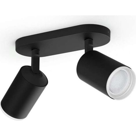 Philips Hue Fugato Foco de superficie con 2 puntos de luz (Negro) Luz blanca y de color - White and Color Ambiance (1/3)
