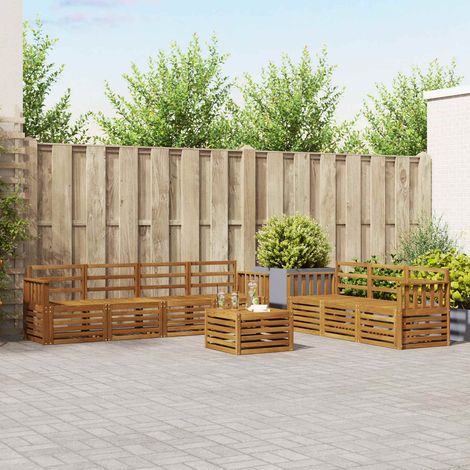 Sofagarnituren 8 pcs Natur Massivholz Akazie (1/5)