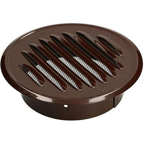 KOTARBAU Grille d'aération en tôle de zinc marron - 100 mm - À visser