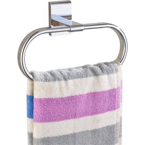 Ovaler Handtuchring, massives Messing, poliertes Chrom, elegante Wandmontage - Sunny (1/5)