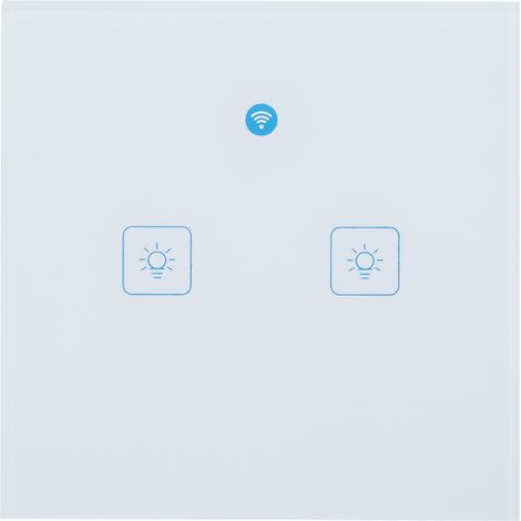 Interruttore a parete touch WiFi bidirezionale, vetro temperato, timer intelligente, controllo remoto tramite app, design elegante per la casa intelligente (1/5)