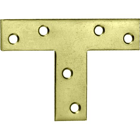 Lastrine a "T" 140 x 110 x 30 mm. - zincate giallo - 2 pz.