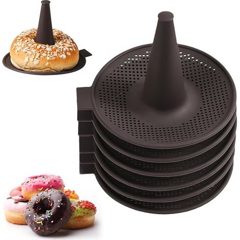 Allecto, Molde de silicona para donuts, Moldes para hornear donuts perfectos, Juego de 6 piezas, Resistente al calor y seguro (1/5)