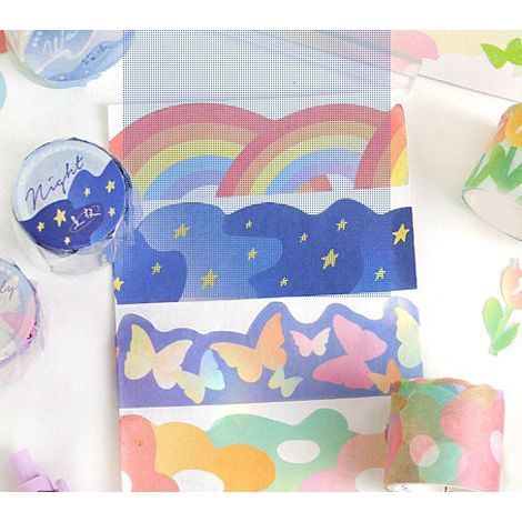 Ruban adhésif décoratif floral en forme de tulipe, en plastique, facile à appliquer, pour scrapbooking, journal intime et emballage cadeau. (1/5)
