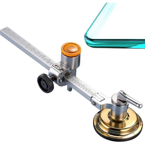 Outils Coupe-Verre Ventouse de Précision Résistante Outil de Découpe pour Miroir avec Ventouse Pour Installation De Miroirs Et Fenêtres Encadrement D'Projets Artistiques (1/5)