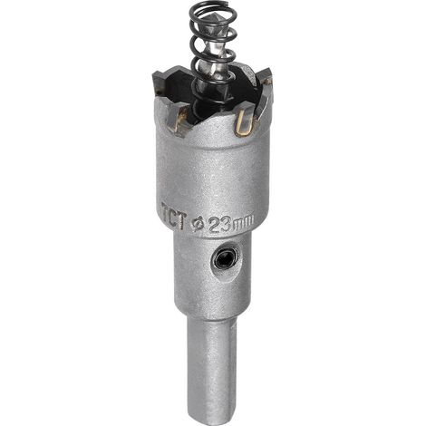 Scie Cloche Carbure Trépan Scie à Trou 23mm pour 2mm Acier Inox Feuille Métal (1/4)