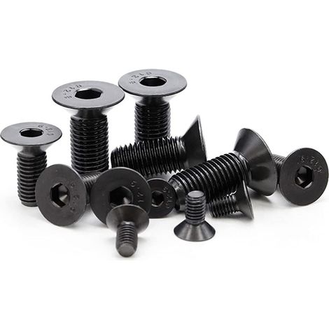 Vis Boulon Douille Hexagonale Tête Fraisée/Plate Boulons à Six Pans Creux en Acier d'Alliage, M4×25mm,20 pcs (1/5)