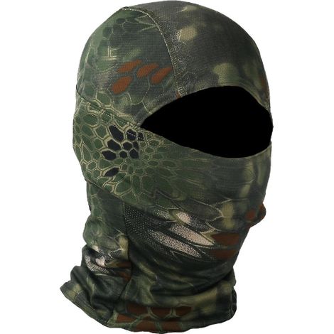 Tarnmaske, Sturmhaube, Kopfbedeckung für Radfahrer und Motorradfahrer, Outdoor-Trainingshelm – Jungle Python