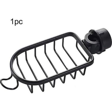 Panier de rangement de douche en aluminium pour cuisine salle de bain Stockage à couche unique pour shampooing savon douche rangement étagère support organisateur (1/3)