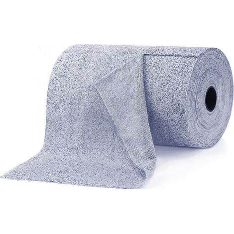 Chiffonnettes jetables en microfibre réutilisables – Rouleau de chiffons déchirables à la main, essuie-tout universel pour cuisine, 50 unités (1/5)