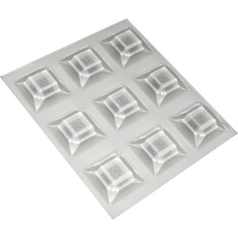 PARACOLPI ADESIVI QUADRATI TRASPARENTI 20,5 X 20,5 MM. SPESSORE 7,5 MM. - 9 PZ. (1/2)