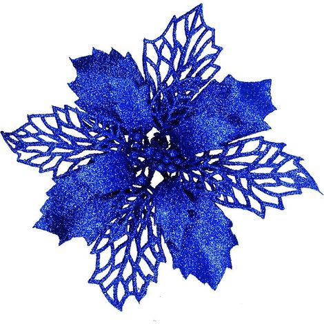 Estrella Navidena Artificial - 24 Unidades - 16 Cm - Polietileno Con Polvo Brillante (1/5)