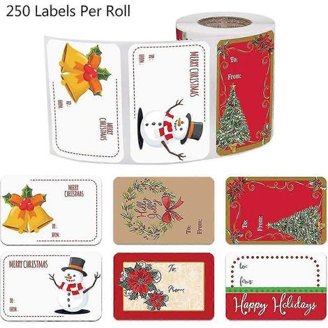 250 selbstklebende Weihnachtsetiketten für Hochzeitseinladungen und Dekorationen (1/5)