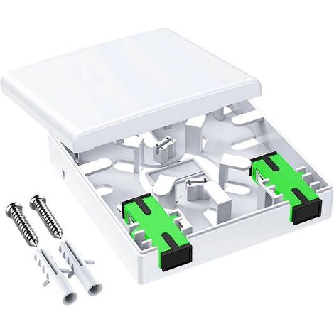 Glasfaser-Patchbox mit 2 Adern, zwei SC-Anschlüssen, APC-Typ. (1/5)