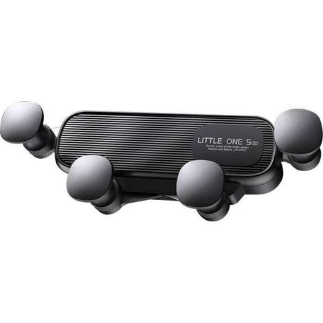 Support de téléphone de voiture à pince pour grille d'aération, plastique noir (1/5)
