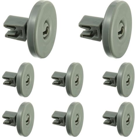 Roulettes compatibles avec les lave-vaisselle AEG Favorit, Privileg et Zanussi. Accessoires pour roulettes de panier supérieur. (1/4)
