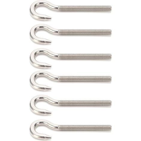 10 vis à œil inox 304 - Boulon crochet fileté pour fixation générale (1/5)