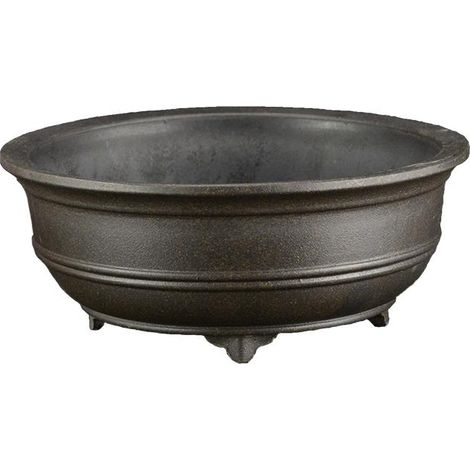Vaso per bonsai rotondo in gres 15,5x15,5x5 cm - B036 (1/2)