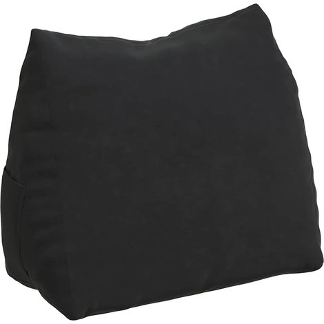 vidaXL Back Pillow Black 60 x 20 x 50 cm Corduroy Fabric