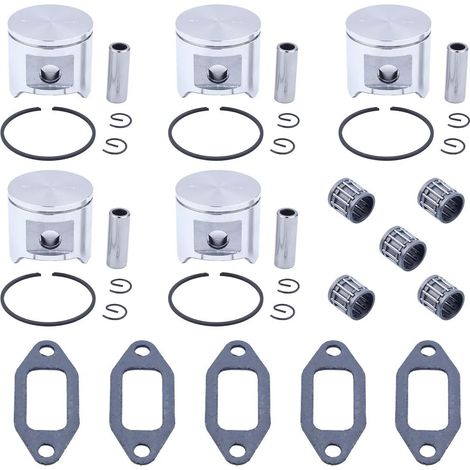 Kit de joint de silencieux, bague à aiguilles de piston 5 x (48mm) adapté pour tronçonneuse Husqvarna 365 365XP 365 Special 503691371 (1/5)
