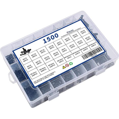 de 1500 rondelles à boulons en acier inoxydable avec tête (1/4)