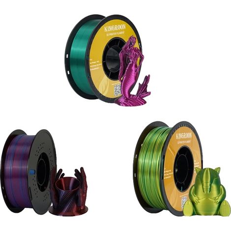 Filamento PLA effetto seta bicolore, diametro 1,75 mm, peso della confezione 3 kg. (1/2)