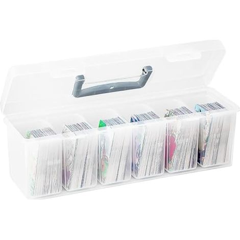 Boîtes de Rangement pour Cartes à Collectionner, boîtes de Rangement en Plastique avec 6 Séparateurs de Cartes, boîte à Cartes pour MTG, boîte à Cartes à Jouer pour Plus de 900 Cartes (1/4)