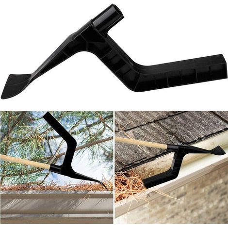 Outil de nettoyage ingénieux pour gouttière - Outil de nettoyage pour la maison et l'extérieur - Outil de nettoyage de gouttière - Outil de nettoyage pour gouttière (1/2)
