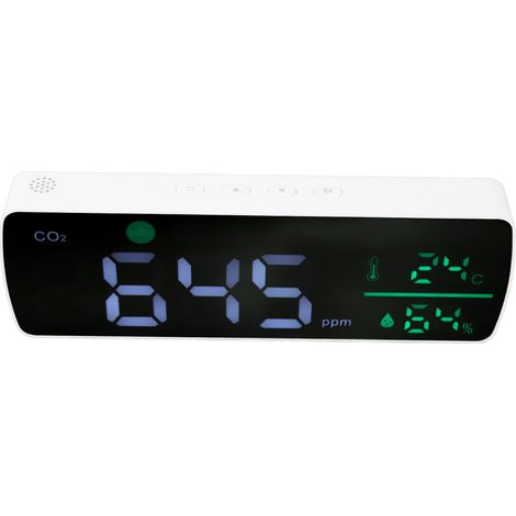 Hochpräziser CO2-Monitor mit Ferninfrarotsensor, 2000-mAh-Akku, Temperatur- und Feuchtigkeitssensor sowie übersichtlichem Display für den Heimgebrauch (1/5)