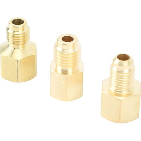 Adaptateur de Réservoir de Réfrigérant en Laiton 3 Pièces, Adaptateur de Pompe à Vide pour Climatiseur (1/5)