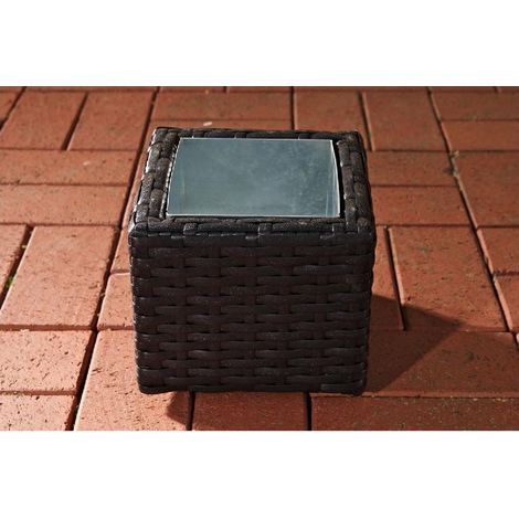 Polyrattan Blumenkübel Laura S schwarz (1/5)