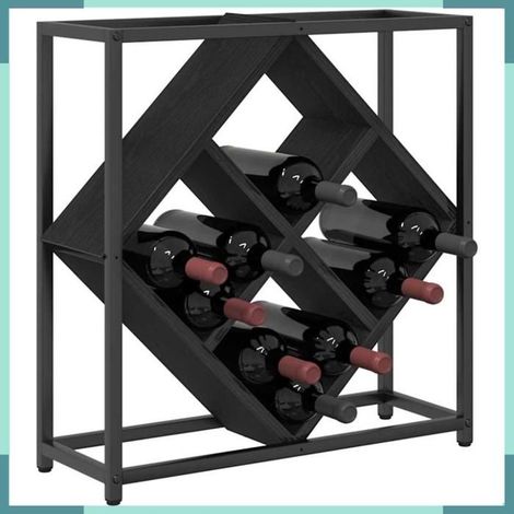 Étagère à vin - 868219 - Chêne noir - 16 bouteilles - 51 x 18 x 52,5 cm (1/5)