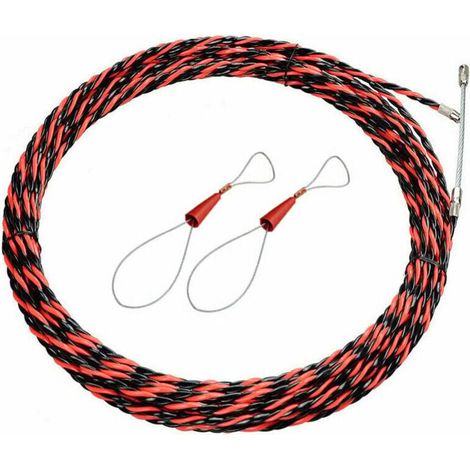Aiguille Électricien de 50M - Tire-Fil Électrique de 5mm de Diamètre - Aiguille de Tirage Rétractable pour Câbles et Rallonges Électriques