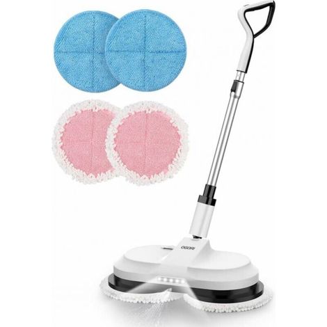 4-piece vacuum cleaner electric mop set, blue + pink (mop not included), mop replacement cloth adapted to BOBOT electric mop (1/3)