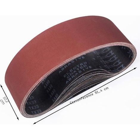 Bande Abrasive 100 x 915 mm, Bandes Abrasives Mixte pour Ponceuses à Bande (1/2)