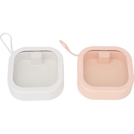 Boîte de Rangement Multifonction pour Accessoires Cheveux, Bijoux et Coton-Tiges - 2 Pièces Transparentes (1/5)