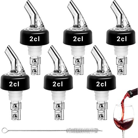 6 Pièces bec verseur,20ml,doseur réglable,acier inoxydable,bouteille vin,bar