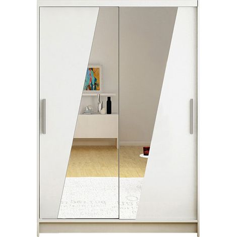 Armario Closico Pacron VIII, Blanco, 200x120x58cm, Puertas de armario: Correderas, Número de estantes: 5